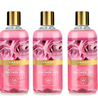 Vaadi Herbals Enchanting Shower Gel, Rose and Mogra, 300g (Pack of 3)