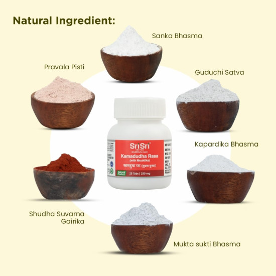 Sri Sri TATTVA shuddhta ka naam Kamadudha Rasa - 25 Tablets