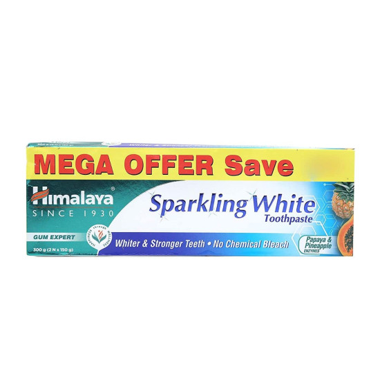 Himalaya Herbals Sparkling White Toothpaste for Whitening - 150 g (Pack of 2) Himalaya Herbals Sparkling White Toothpaste for Whitening - 150 g (Pack of 2)