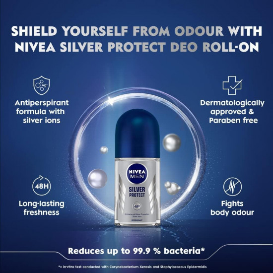 NIVEA MEN Silver Protect Roll On, 50ml