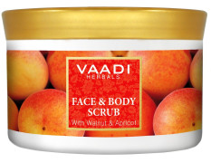 Vaadi Herbals Face and Body Scrub, Walnut and Apricot, 500g