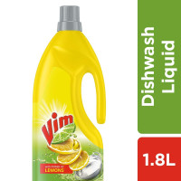 VIM Fresh Lemon Fragrance Dishwash Liquid Gel 1.8 L, Leaves No Residue, Grease Cleaner For All Utensils - Liquid Kitchen Soap, (VIMJ1R5)