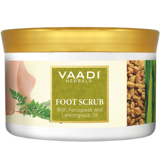 Vaadi Herbals Foot Scrub, Fenugreek and Lemongrass Oil, 500g