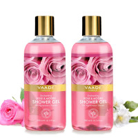 Vaadi Herbals Enchanting Shower Gel, Rose and Mogra, 300g (Pack of 2)