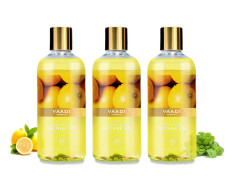 Vaadi Herbals Refreshing Shower Gel, Lemon and Basil, 300g (Pack of 3)