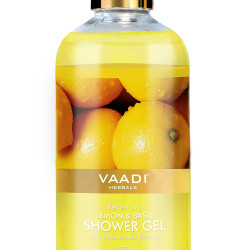 Vaadi Herbals Refreshing Shower Gel, Lemon and Basil, 300g (Pack of 3)