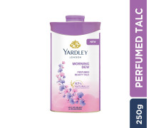 Yardley London Morning Dew Perfumed Talc Pwder for Women with Calcium Carbonate, Magnisium Carbonate, Fragrance, Dipropylene Glycol, Calcium Silicate, Triclosan, Pack of 1, 250g