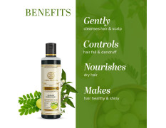 Khadi Natural Amla & Bhringraj Shampoo/Cleanser for Controlling Dandruff & Hair fall | Shampoo for Reducing Scalp Irritation | Paraben & Sulphate-Free | Suitable for All Hair Types, 210ml