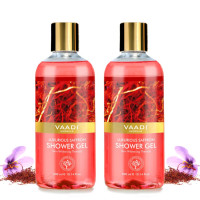 Vaadi Herbals Luxurious Saffron Shower Gel, 300g (Pack of 2)