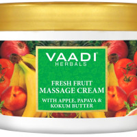 Vaadi Herbals Fresh Fruit Massage Cream, Apple Papaya and Kukum Butter, 500g