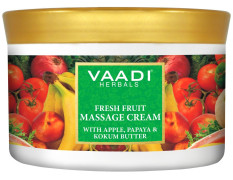 Vaadi Herbals Fresh Fruit Massage Cream, Apple Papaya and Kukum Butter, 500g