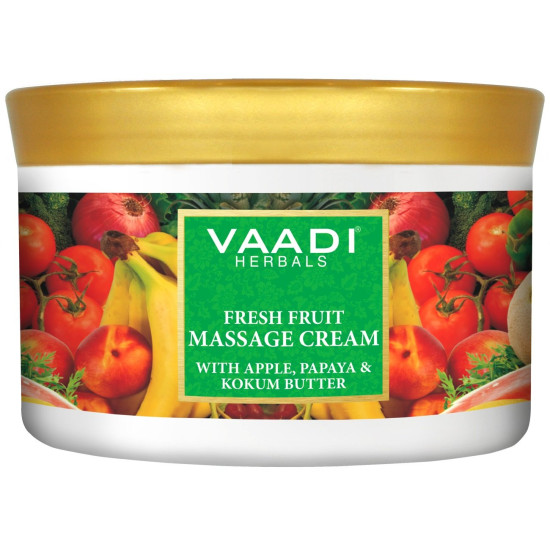 Vaadi Herbals Fresh Fruit Massage Cream, Apple Papaya and Kukum Butter, 500g