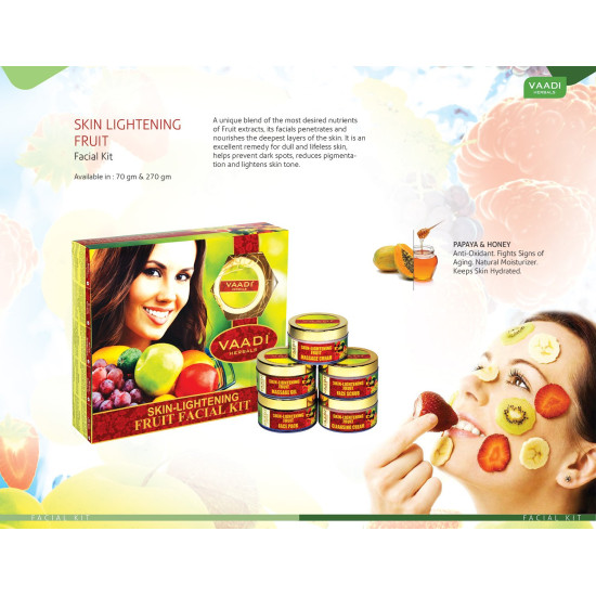 Vaadi Herbals Fresh Fruit Massage Cream, Apple Papaya and Kukum Butter, 500g