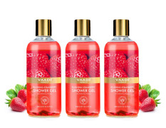 Vaadi Herbals Blushing Shower Gel, Strawberry, 300g (Pack of 3)