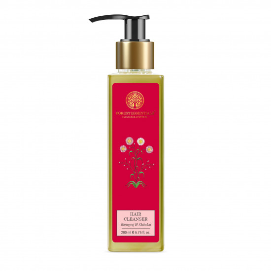 Forest Essentials Hair Cleanser Bhringraj&Shikakai|Ayurvedic Shampoo For Hair Growth&Hair Fall Control|Anti-Dandruff Shampoo|Sls/Sles (Sulphates)Free,Paraben Free|Natural Shampoo For Women&Men|200 Ml