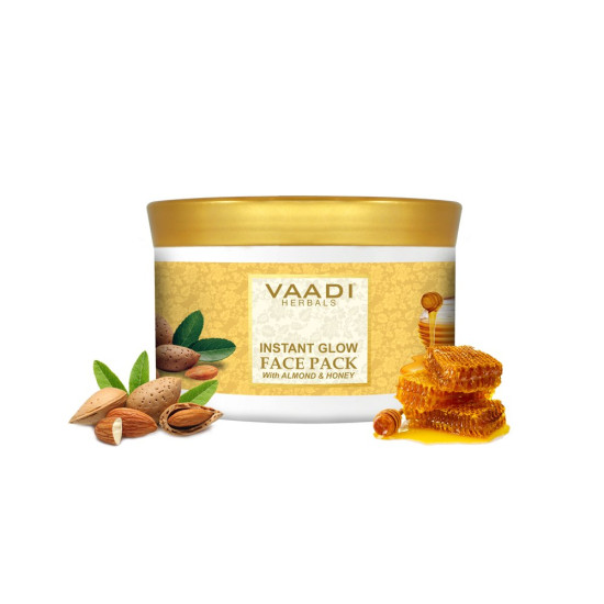 Vaadi Herbals Instant Glow Face Pack, Almond and Honey, 600g