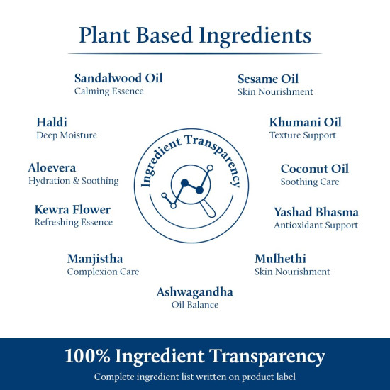 Blue Nectar Face Scrub for Glowing Skin with Kumkumadi Tailam | Non-Drying Exfoliating Scrub for Skin Brightening with AHA | Gentle Detan Cream for Women & Men (16 Herbs, 50g)