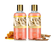 Vaadi Herbals Divine Shower Gel, Honey and Sandal, 300g (Pack of 2)
