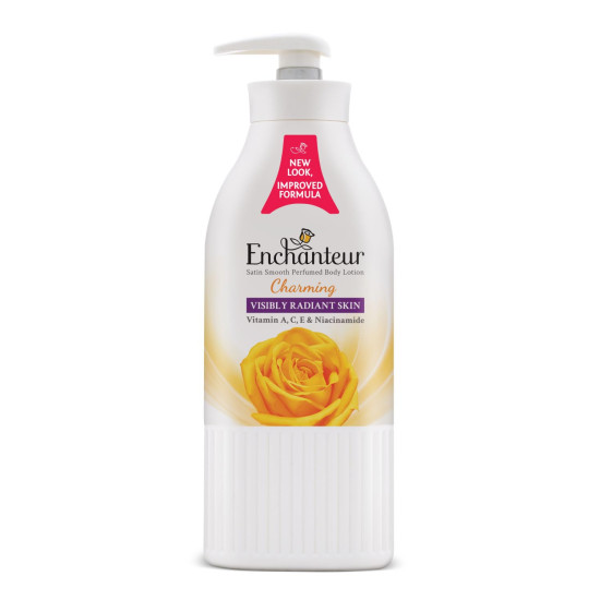 Enchanteur Charming Perfumed Body Lotion with Aloe Vera & Olive Butter for Satin Smooth Skin| Non-Greasy Formula| Water-Based Lotion| Floral French Fragrance| 500ml Enchanteur Charming Perfumed Body Lotion with Aloe Vera & Olive Butter for Satin Smooth Skin| Non-Greasy Formula| Water-Based Lotion| Floral French Fragrance| 500ml