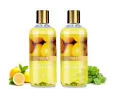 Vaadi Herbals Refreshing Shower Gel, Lemon and Basil, 300g (Pack of 2)