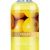 Vaadi Herbals Refreshing Shower Gel, Lemon and Basil, 300g (Pack of 2)