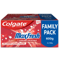Colgate MaxFresh Toothpaste, Spicy Fresh Red Gel paste with Menthol for Super Fresh Breath, 600gm, Saver Pack