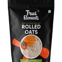 True Elements Rolled Oats 500g - Rolled Oats for Weight Management | Nutritious Breakfast | Rich in Protein | Gluten free Oats Combo | High Fibre Breakfast | 100% Wholegrain