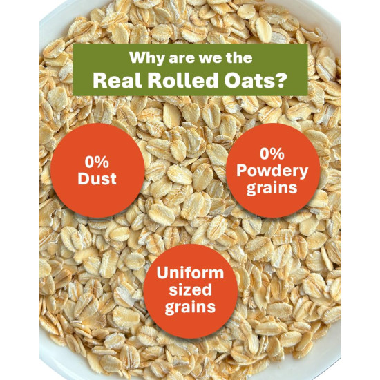 True Elements Rolled Oats 500g - Rolled Oats for Weight Management | Nutritious Breakfast | Rich in Protein | Gluten free Oats Combo | High Fibre Breakfast | 100% Wholegrain True Elements Rolled Oats 500g - Rolled Oats for Weight Management | Nutritious Breakfast | Rich in Protein | Gluten free Oats Combo | High Fibre Breakfast | 100% Wholegrain