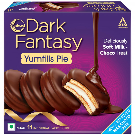 Sunfeast Dark Fantasy Yumfills, 242g, Rich Chocolate Pie Cake