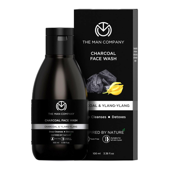 The Man Company Activated Charcoal Face Wash for Men - 100ml | Exfoliating & Brightening Face Wash | Enriched with Ylang Ylang & Argan Essential Oils | Anti Pollution, Acne Oil Control | Deep Cleansing | Blackheads Removal The Man Company Activated Charcoal Face Wash for Men - 100ml | Exfoliating & Brightening Face Wash | Enriched with Ylang Ylang & Argan Essential Oils | Anti Pollution, Acne Oil Control | Deep Cleansing | Blackheads Removal