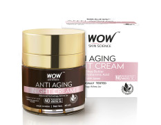 WOW Skin Science Cream Anti Aging No Parabens & Mineral Oil Night Cream, 50mL