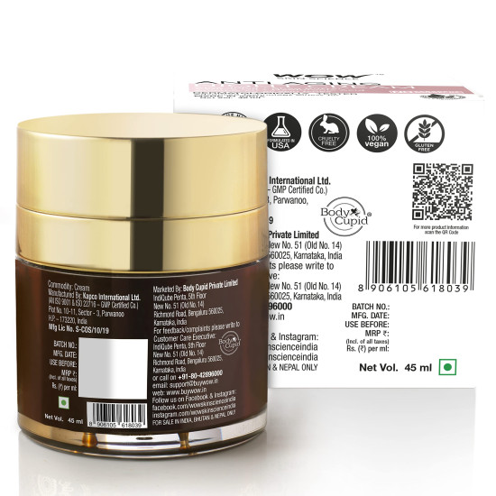 WOW Skin Science Cream Anti Aging No Parabens & Mineral Oil Night Cream, 50mL