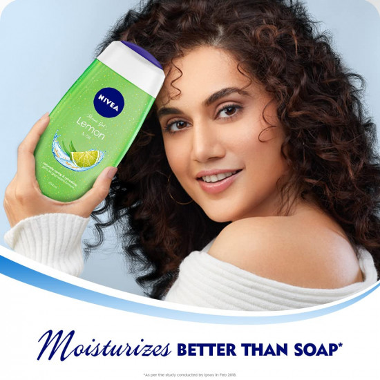 Nivea Body Wash, Lemon & Oil Shower Gel, Pampering Care With Refreshing Scent Of Lemon, 250ml