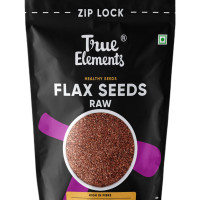 True Elements Flax Seeds 500g - Alsi Seeds | Flax Seeds for Hair Growth | Raw Seeds for Eating | Source of Iron & Dietary Fibre | Rich in Protein