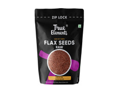 True Elements Flax Seeds 500g - Alsi Seeds | Flax Seeds for Hair Growth | Raw Seeds for Eating | Source of Iron & Dietary Fibre | Rich in Protein