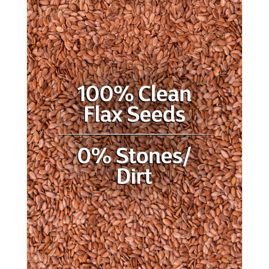 True Elements Flax Seeds 500g - Alsi Seeds | Flax Seeds for Hair Growth | Raw Seeds for Eating | Source of Iron & Dietary Fibre | Rich in Protein