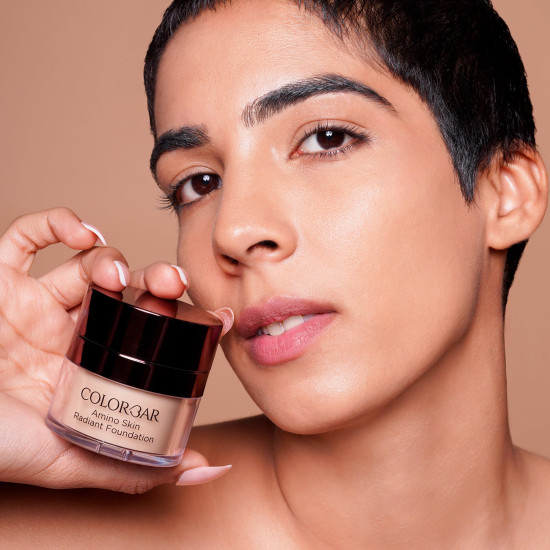 Colorbar Amino Skin Radiant Cream Foundation (Petal Fair 002, 15g) | Smooth and Satin finish | High-coverage | Suitable for all skin types