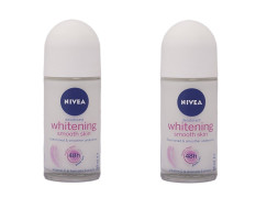Nivea Whitening Smooth Skin Deodorant Roll On for Women, 50ml (Pack of 2)