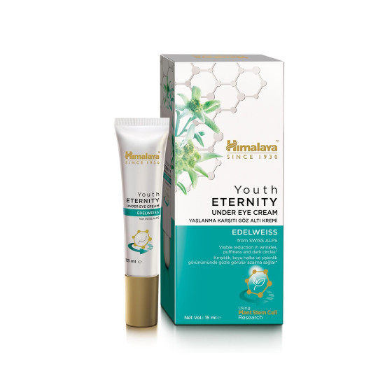 Himalaya Youth Eternity Under eye cream for Women with Edelweiss, glycerin & anti-oxidants for instant hydration | Reduces puffiness, finelines, wrinkles, crow's feet & dark circles| Derma-tested|30ml