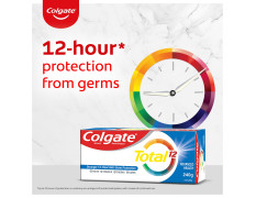 Colgate Total Whole Mouth Health, Antibacterial Toothpaste, 120gm (Advanced Health), World's No. 1* Germ-fighting Toothpaste