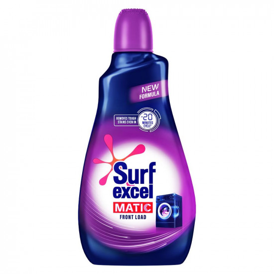 Surf Excel Matic Front Load Liquid Detergent 1L|| Specially designed for Tough Stain Removal on Laundry in Washing Machines