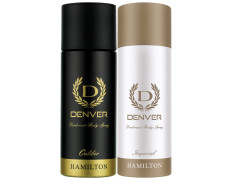 DENVER Caliber Deo + Imperial Deo - 165ML Each (Combo Pack of 2) | Long Lasting Fragrance for Men