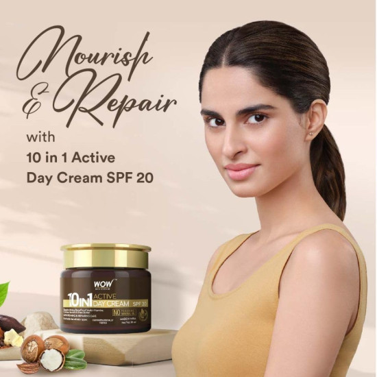 WOW Skin Science Cream 10 in 1 Age Miracle Face Cream- Day Cream With SPF 20- No Parabens & Mineral Oil - 50mL