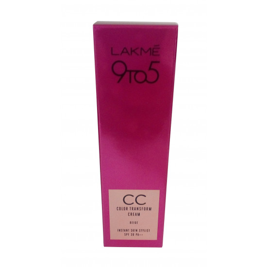 Lakmé 9 to 5 CC Colour Transform Cream - Beige, 30g Carton