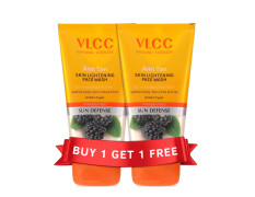 VLCC Anti Tan Skin Lightening Face Wash - 150ml X 2 Buy One Get One (300ml) | With Mulberry & Orange Peel Extract | Protect against Harsh Sun Damage, UVA And UVB Rays