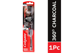 Colgate 360 Charcoal Battery Powered Electric Toothbrush Replacement Brush Head - Deep Cleaning Bristles