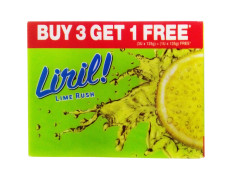 Liril Soap - Lime Rush, (3+1) x 125g Carton