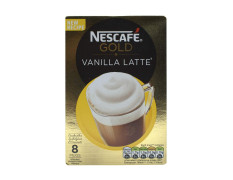 Nescafe Gold Vanilla Latte - 8 Sachets, Ground, Box