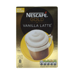 Nescafe Gold Vanilla Latte - 8 Sachets, Ground, Box
