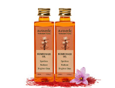 Auravedic Kumkumadi Tailam Face Oil 100Ml Pack Of 2 Kumkumadi Oil For Face Glowing Skin Pigmentation Dark Spots Body Oil After Bath For Daily Use